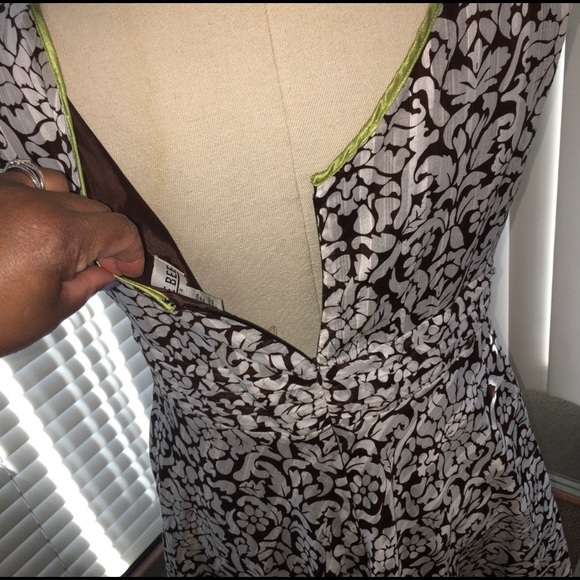 ROBBIE BEE brown and cream sleeveless dress - Picture 4 of 5